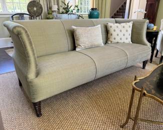   Studio H - Holly Hunt -  custom silk sofa   35"h x 86" long x 38"d 
