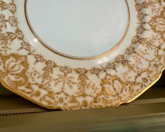  Wm. Guerin Limoges gold encrusted dinner plates 8 pc.