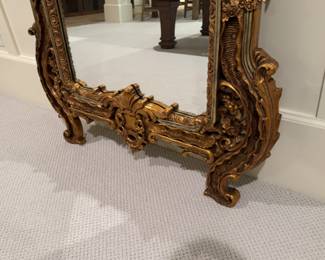 Gilt and silver mirror                 76"h x 38"w