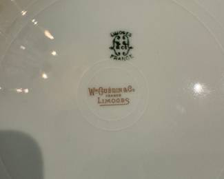 Wm. Guerin Limoges gold encrusted dinner plates 8 pc.