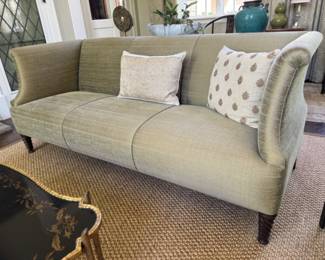   Studio H - Holly Hunt -  custom silk sofa   35"h x 86" long x 38"d 