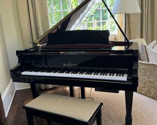  William Knabe ebony baby grand piano with player feature  WKG-53