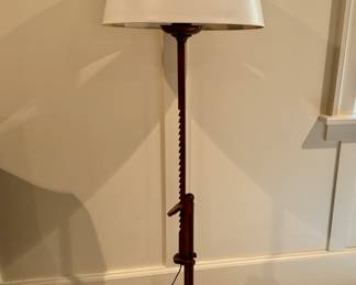 Was $145 - Now $85  Wood ratchet floor lamp 