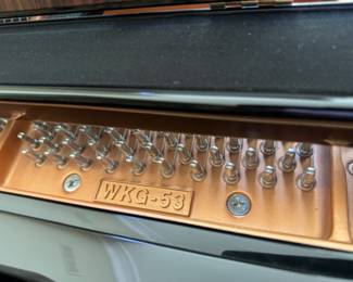  William Knabe ebony baby grand piano with player feature  WKG-53