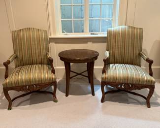 $250 Pair French-style armchairs