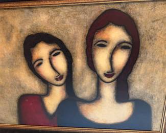 Was $300 - Now $180  Issa Shojaei serigraph                 37"h x 49"w framed