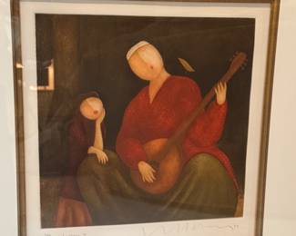 Eng Tay print                                   31"h x 28"w framed