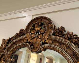 Gilt and silver mirror                 76"h x 38"w