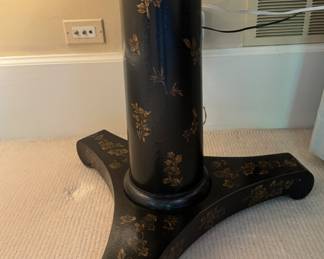Was $950 - Now $760  Chinoiserie decorated pedestal                                               27"h x 31.5" diameter