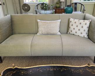  Studio H - Holly Hunt -  custom silk sofa   35"h x 86" long x 38"d 