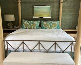 Century Bedroom Set - Includes 4 Poster Bed - 2 nightstands and mattress 