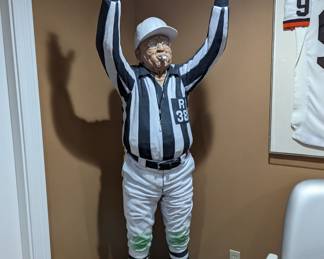 Fantastic life-sized referee!!  Orig. price I'm told was $15,000, then saw resale $8,500 ...  considering offers till Saturday, noon on behalf of family