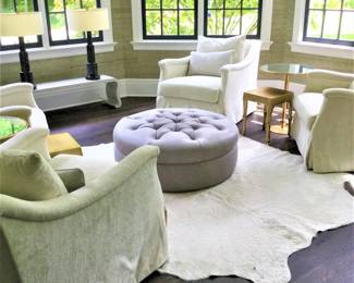 4 Matching  Lee Swivel Arm Chairs