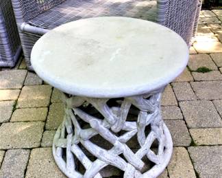 One of Two Serena & Lily Concrete Cocktail Table 