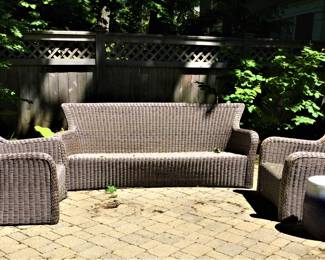 Kingsley and Bates Woven Sofa and Chairs