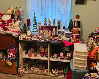 Whole room of Christmas and holiday decor