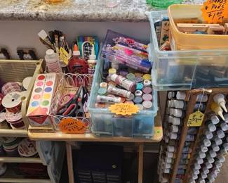 Craft paint and ribbon 2 for $1