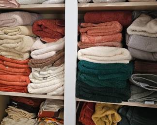 Cabinets FULL of towels and sheets