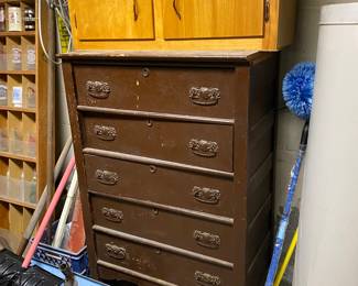 Painted oak tall dresser