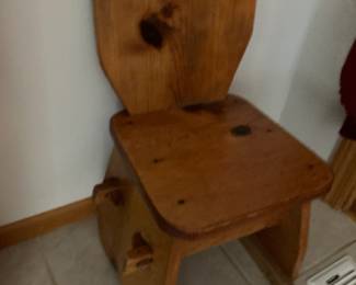 Childs vintage wooden chair