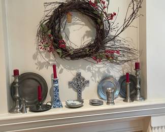 Pewter candlesticks