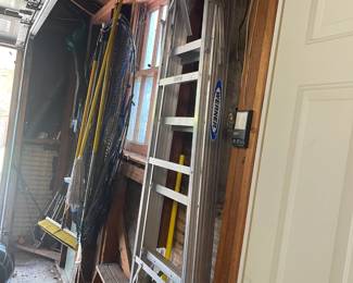 Everything in the garage is for sale! Lots of tools, lawn care equipment, wooden ladders and more.