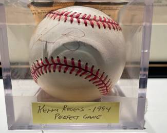 Signed baseball - Kenny Rogers, 1994
