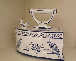 Many beautiful pieces of blue and white porcelain items