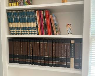 Book sets, including vintage Nancy Drew.