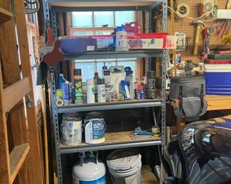 Everything in the garage is for sale! Lots of tools, lawn care equipment, wooden ladders and more.