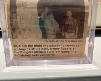 Signed baseball - Kenny Rogers, 1994