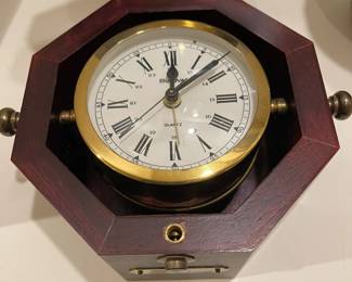 Bulova clock in rosewood box