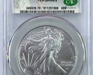 2024 MS70 CAC American Silver Eagle 1st Delivery