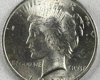 1922 Peace Silver Dollar, UNC, Nice Luster