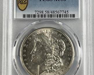 1921-D Morgan Silver Dollar AU58 PCGS