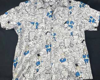 Fallout Vault Boy Perk AoP Button Down Shirt
