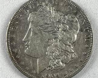 1904 Morgan Silver Dollar, US $1 Coin