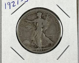 1921-S Key Walking Liberty Silver Half Dollar