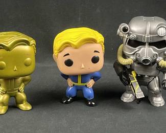 (3) Fallout Funko Pop Figures, Loose