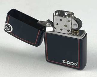 Zippo Lighter, Black w/ Red Line, Unfired