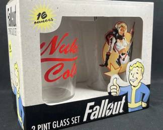 Fallout 2 Pint Glass Set, New in Box, 16oz