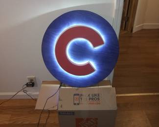 chicago cubs neon