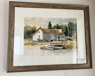 Framed & Matted Watercolor by Anne Rutter