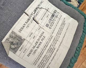 100% Wool Pile "New Garden Runner" - 26" x 8' Made in India