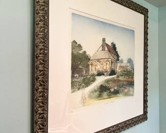 Framed Watercolor Print "La Maison Du Monsieur Joli" by Gordon E. Miles