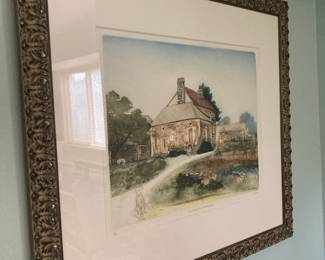Framed Watercolor Print "La Maison Du Monsieur Joli" by Gordon E. Miles