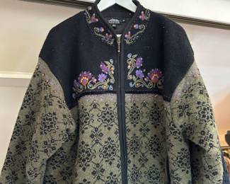 Icelandic Design Wool Embroidered Sweaters
