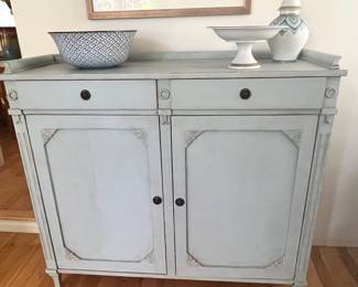 19th Century Swedish Gustavian Lime Washed Buffet