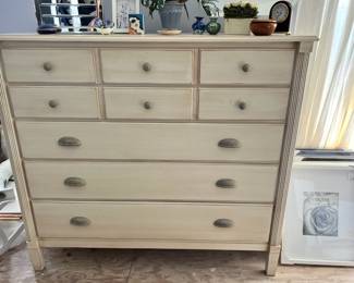 19th Century Swedish Gustavian Lime Washed Dresser