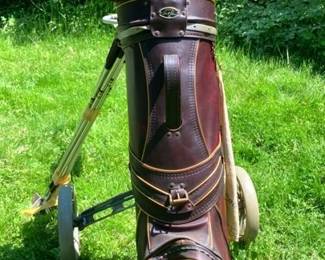 Vintage Golf Bag And Golf Clubs